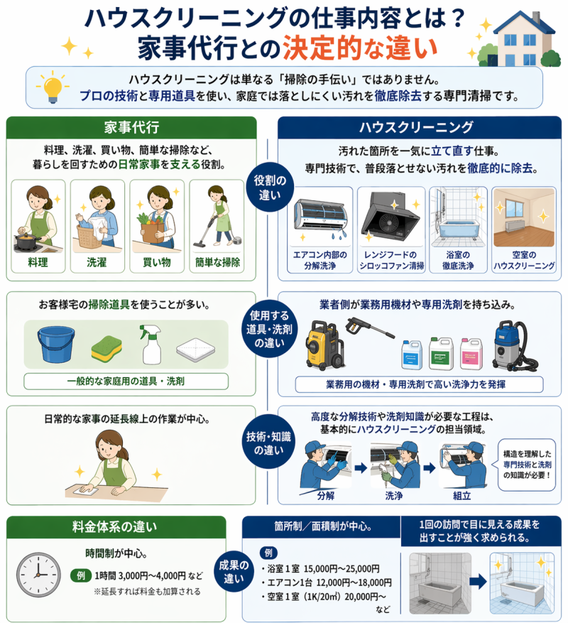 ハウスクリーニングの仕事内容