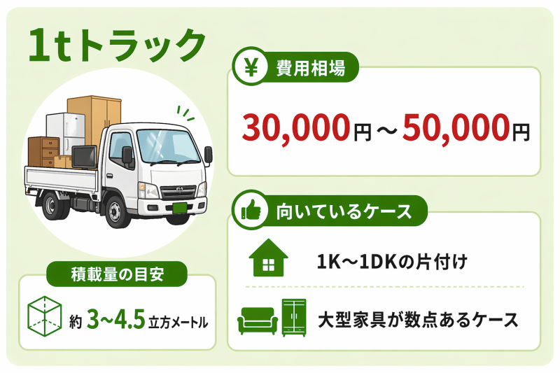 不用品回収_1tトラックでの相場