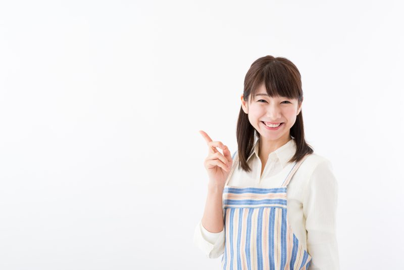 主婦/指差し
