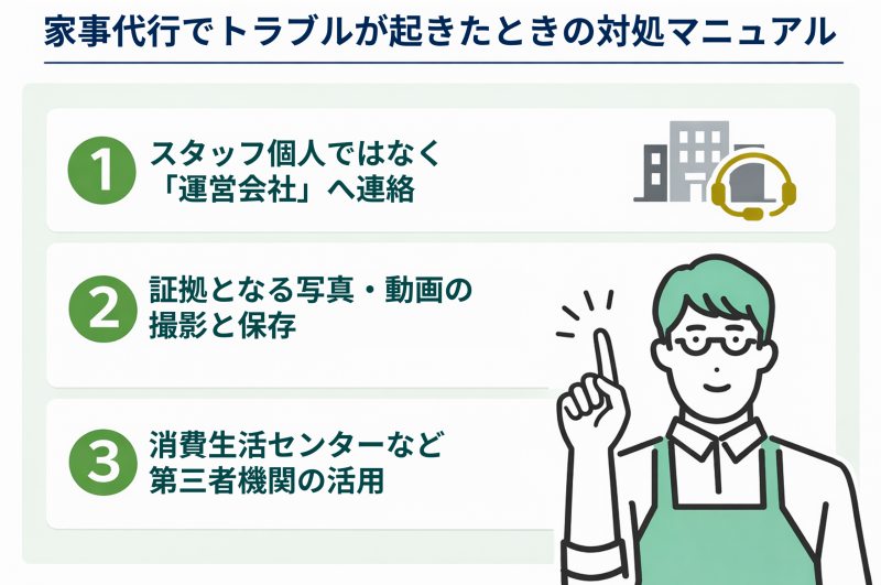 家事代行でトラブルが起きたときの対処マニュアル