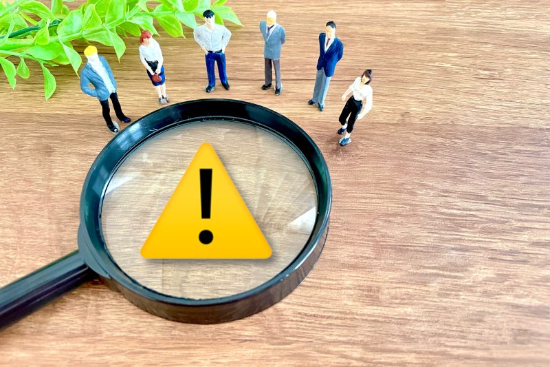 注意/虫眼鏡/ビックリマーク