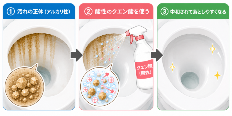 クエン酸を使ったトイレ掃除の説明