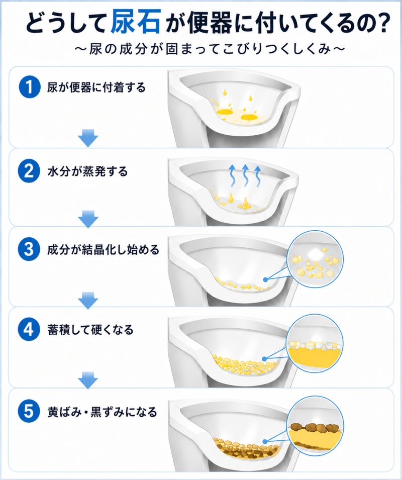 尿石がこびりつく仕組み