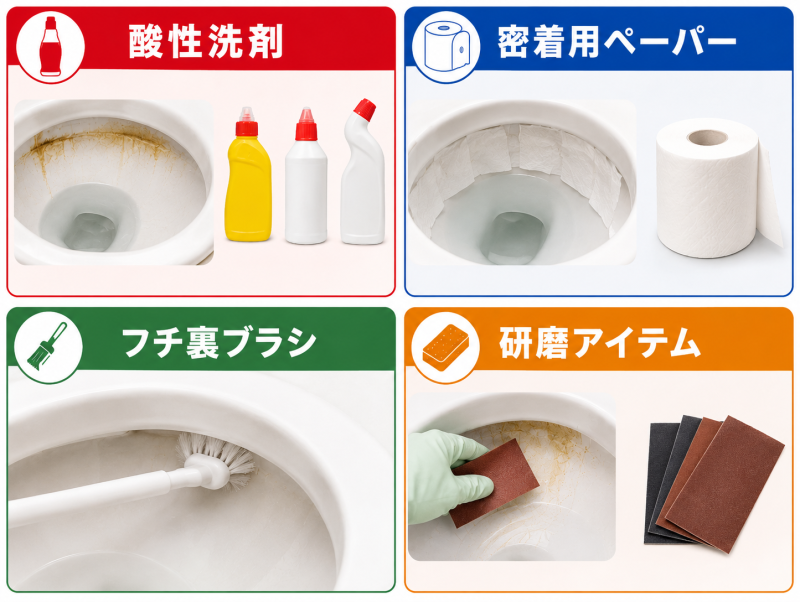 尿石掃除の掃除グッズ