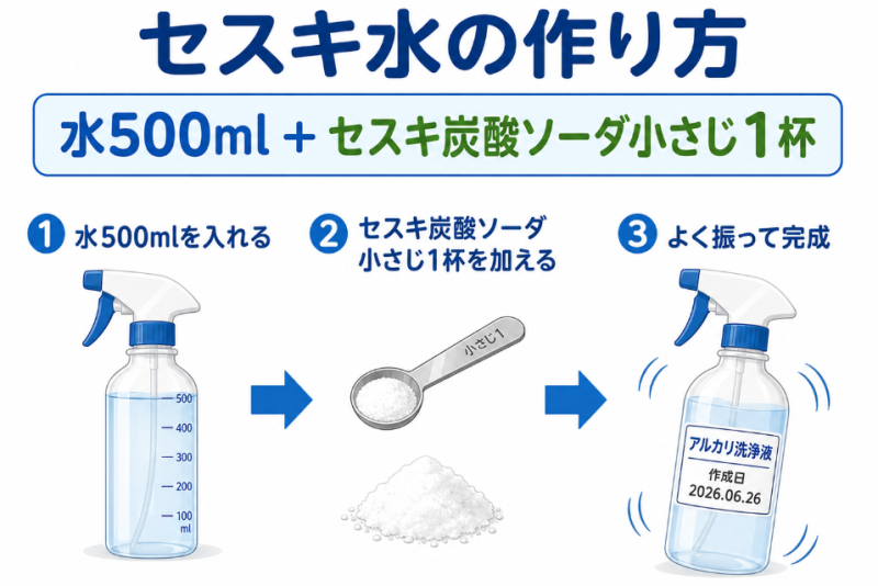 セスキ水の作り方
