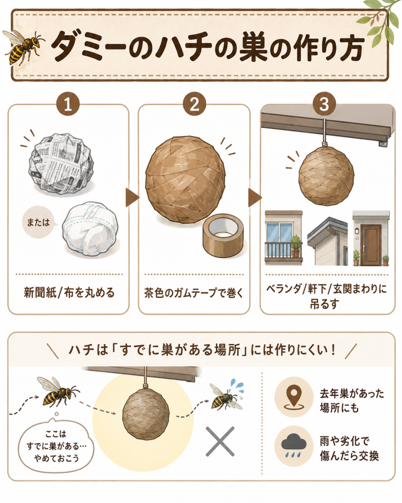 ダミーのハチの巣の作り方