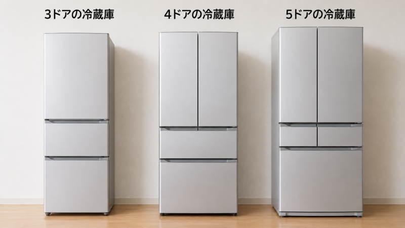 3ドア～5ドアの冷蔵庫