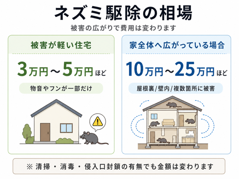 ネズミ駆除の相場