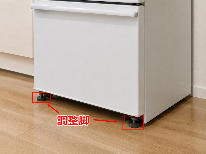 冷蔵庫の調整脚
