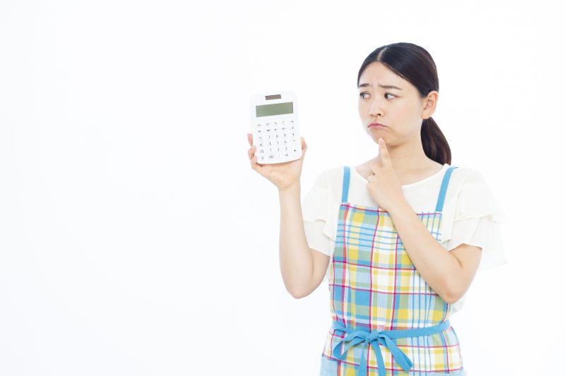電卓/女性/主婦/困る/見積もり