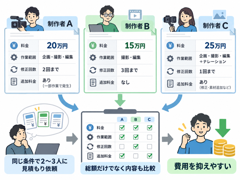 動画制作の見積もり