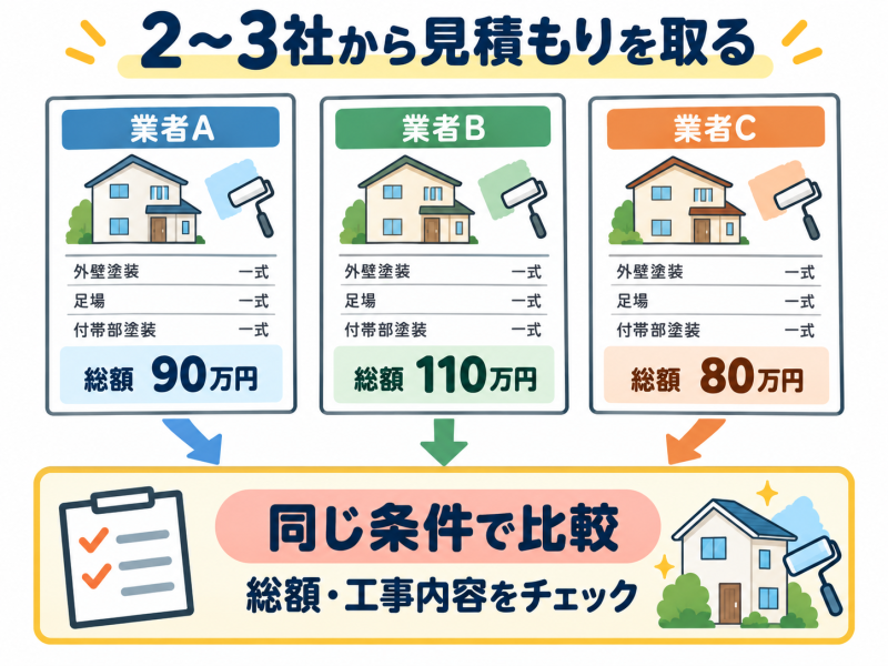 外壁塗装は2～3